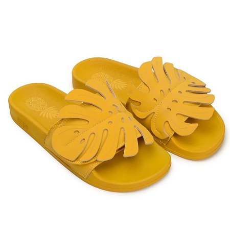 Slide Farm Praiana Costela de Adão Amarelo Mostarda