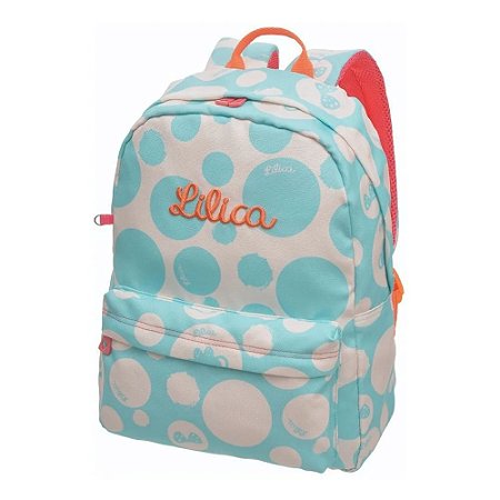 Mochila Lilica Ripilica Lov It Spoty Verde água Infantil