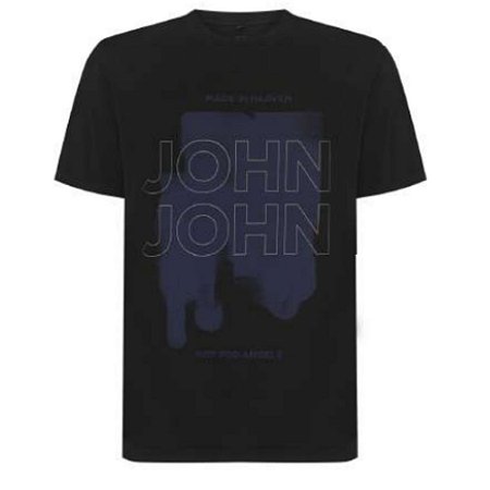 Camiseta John John Back Blur Masculina Preta