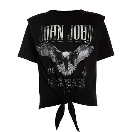 CAMISETA FEMININA JOHN JOHN PRETO C1 02 242709 - GE Mega Store