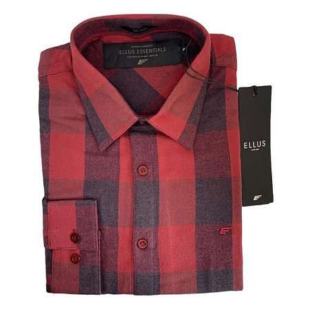 Camisa Ellus Xadrez Flanela Lake Classic Masculina Vermelha - Dom Store  Multimarcas Vestuário Calçados Acessórios