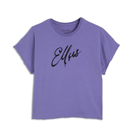 Camiseta Ellus Over Feminina Lilás