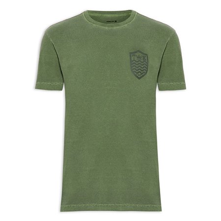 Camiseta Osklen Stone Brasão Masculina Verde