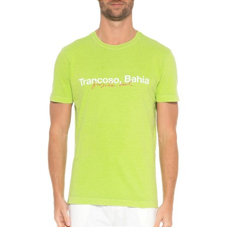 Camiseta Masculina  Osklen Stone Trancoso Bahia Verde