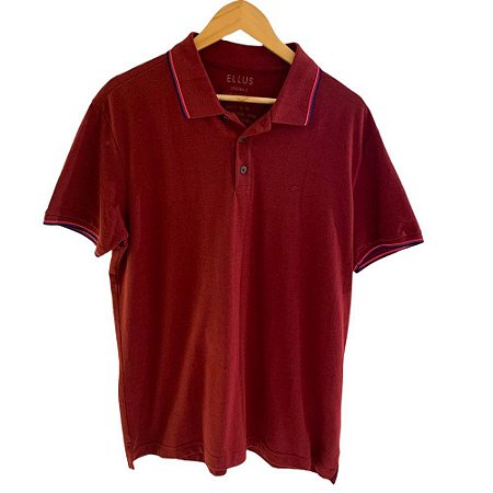 Polo Ellus Easa Frisos Classic Masculina Bordô