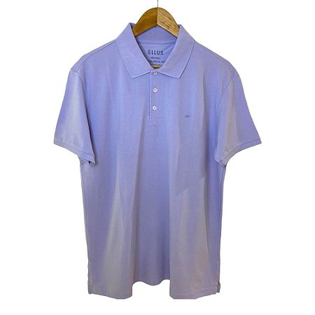 Polo Ellus Mescla Piquet Classic Masculina Lilás