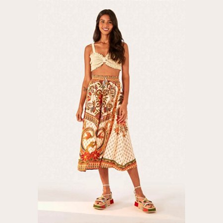 Saia Farm Midi Conta da Sereia