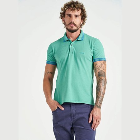 Polo Colcci Com Bordado Masculina Verde Mint Leaf