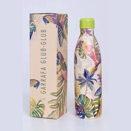 Garrafa Farm Glub Glub Aquarela Tropical 1 Litro