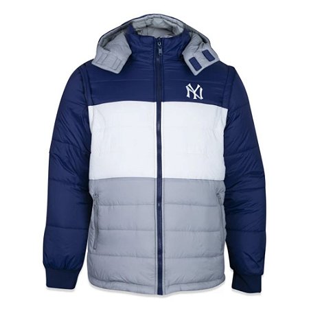 Jaqueta New Era Dupla Face Puffer e Colete Neyan Masculina