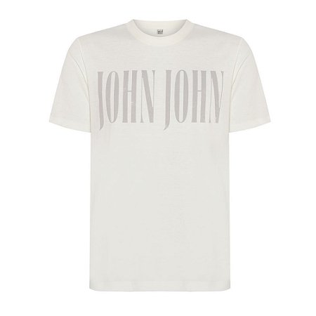 Camiseta John John Logo Masculina Off White