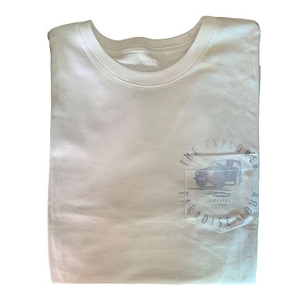 Camiseta Richards Khaki Pocket Masculina Branca