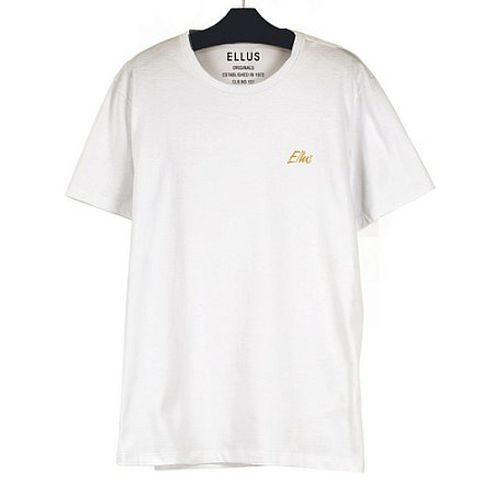 Camiseta Ellus Cotton Fine Easa Aquarela Classic Branca