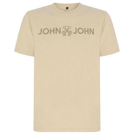 Camiseta John John Basic Masculina Bege