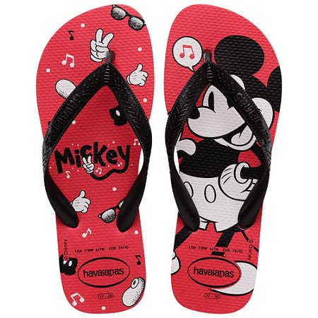 Chinelo Havaianas Top Disney Unissex Vermelho
