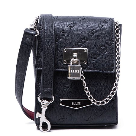 Bolsa Ellus Pouch Bag Fifty Edition Preta
