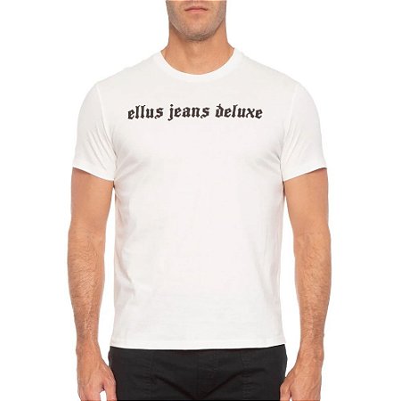 Camiseta Ellus Fine Jeans Gotic Masculina Off White