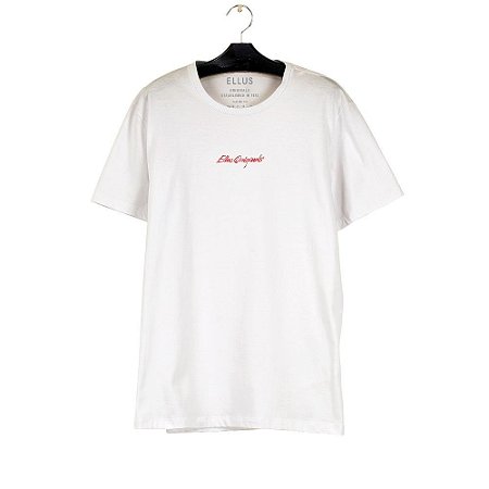 Camiseta Ellus Cotton Fine Tropical Classic Branca