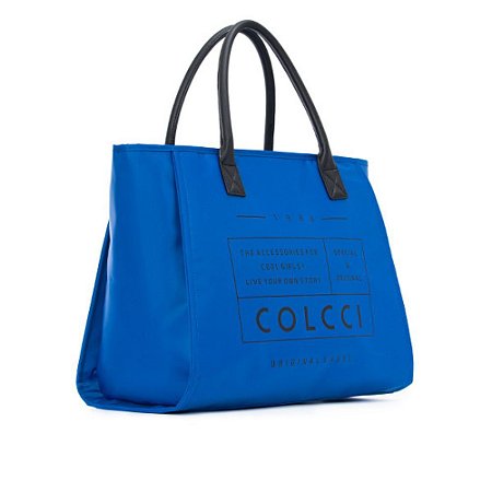 Bolsa Colcci Shopping Bag Nylon Azul Boucher