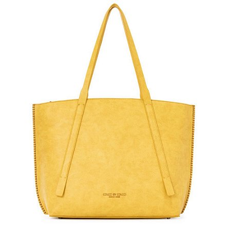 Bolsa Colcci Shopping Bag Couro Amarelo Tofu