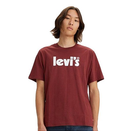 Camiseta Levi's Ss Relaxed Fit Tee Bordô