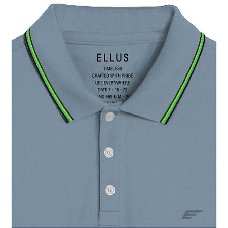 Polo Ellus Easa Frisos Classic Masculina Azul Clara