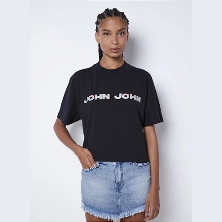 Camiseta John John Cinthia Feminina Preta