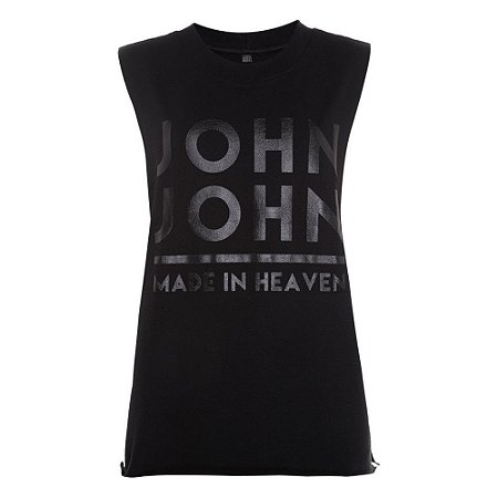 Camiseta John John Line Feminina Preta - Dom Store Multimarcas Vestuário  Calçados Acessórios