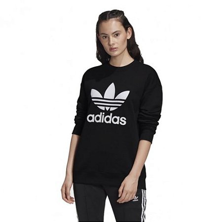 Blusa Adidas Originals Moletom Trefoil Crew Feminina - Dom Store  Multimarcas Vestuário Calçados Acessórios
