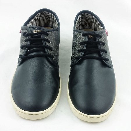 tenis couro preto masculino