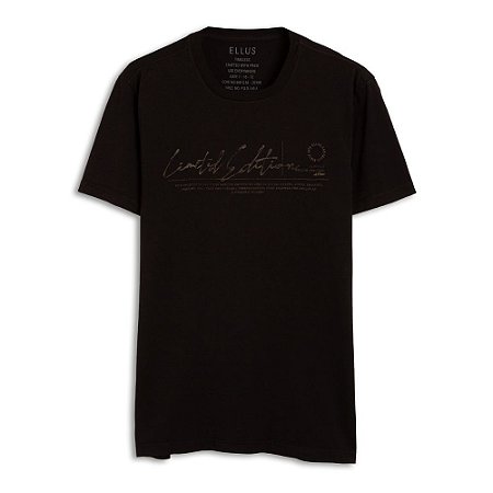 Camiseta Ellus Fine Limited Edition Classic Masculina Preta