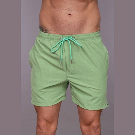 Short Red Feather Swim Masculina Candy Green