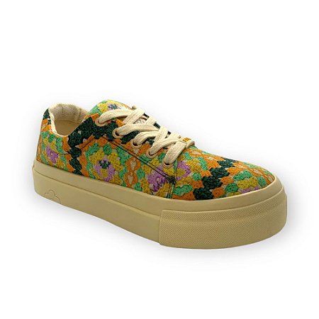 Tênis Farm Fervo Estampado Borda Borda Feminino