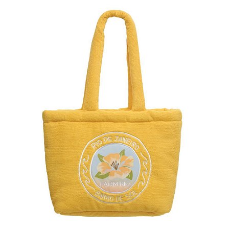 Bolsa Farm Totebag Praiana Dia De Sol Amarela