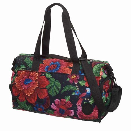 Bolsa Farm Findi Borogodó Estampada Florecer Black