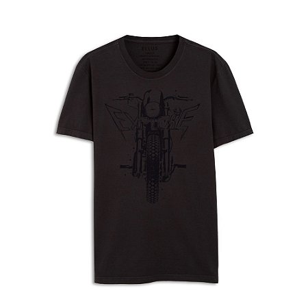 Camiseta Ellus Fine Explore Motorcycle Classic Marrom