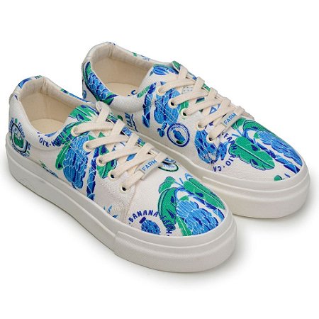 Tênis Farm Fervo Suco de Fruta Feminino Azul Arara