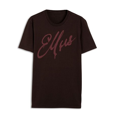 Camiseta Ellus Fine Manual Classic Masculina Bordô Claro