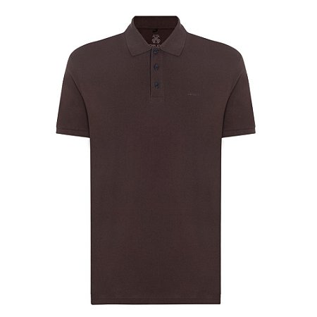 Polo John John Basic Masculina Marrom