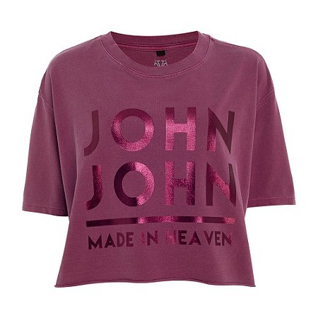 Camiseta John John JJ Line Feminina Roxa