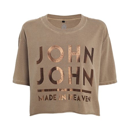 Camiseta John John Cropped Made In Heave Feminina