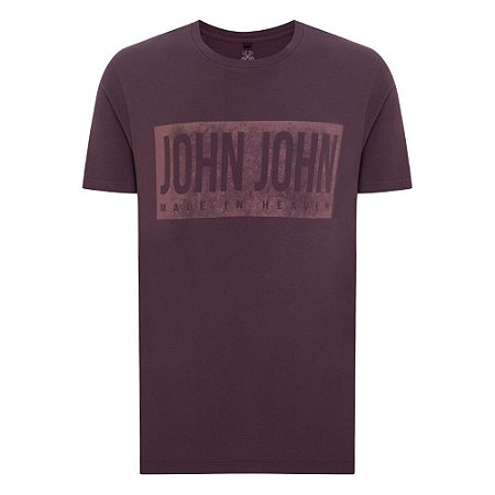 Camiseta John John Luxe Masculina Bordô