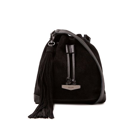 Bolsa Ellus Bucket Bag Faux Feminina Preta