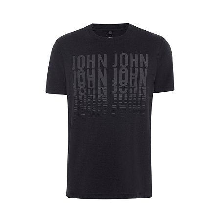 Camiseta John John Repeat Masculina Preta