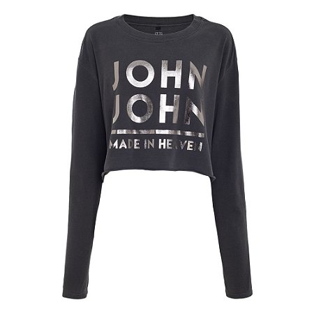 Camiseta John John Line Feminina Preta - Dom Store Multimarcas