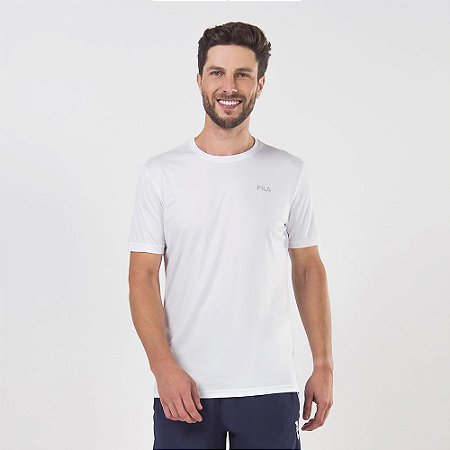 Camiseta Fila Basic Sports Masculina Cinza Claro