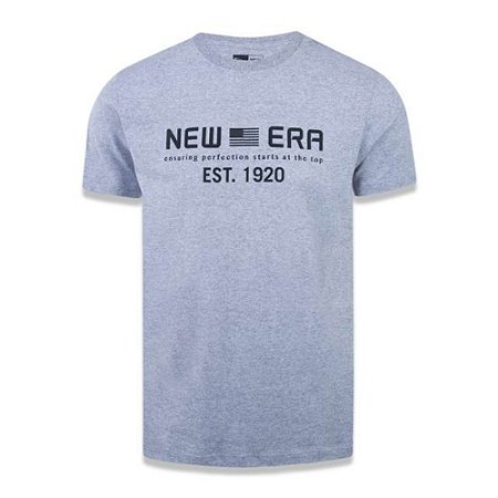 Camiseta New Era Classic Masculina Cinza
