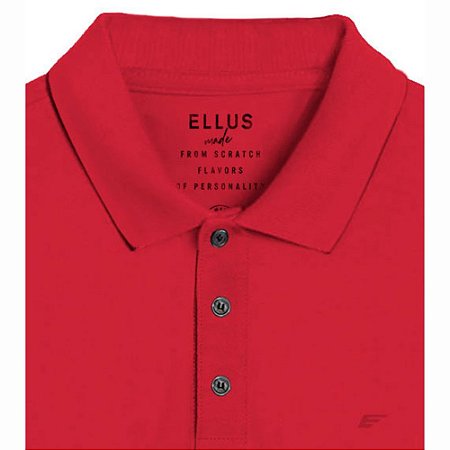 Polo Ellus Piquet Classic Masculina Vermelha