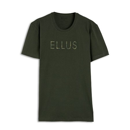 Camiseta Ellus Fine Dots Foils Classic Masculina Verde