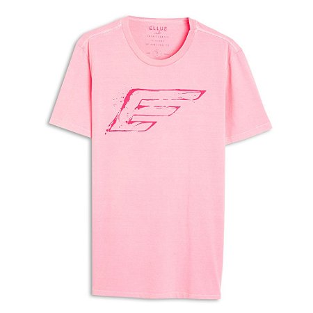 Camiseta Ellus Fine Maxi Easa Neon Masculina Rosa